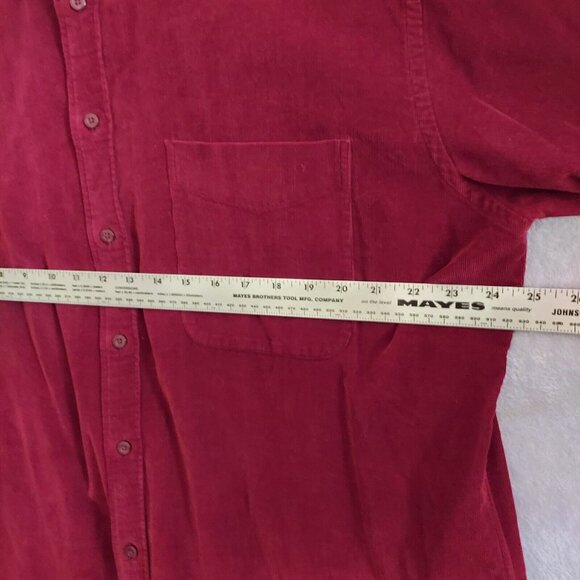 Vintage Nordstrom corduroy shirt mens XXL button down cotton hipster dad career - Picture 3 of 16
